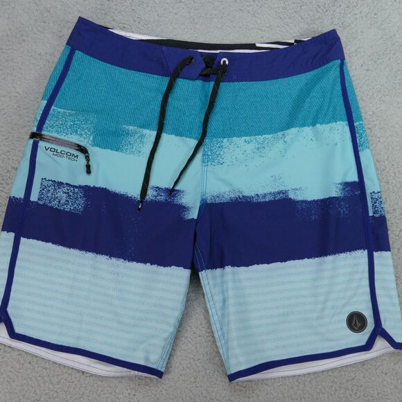 Volcom Mod Tech Board Shorts Blue Men's 34 - Picture 1 of 13